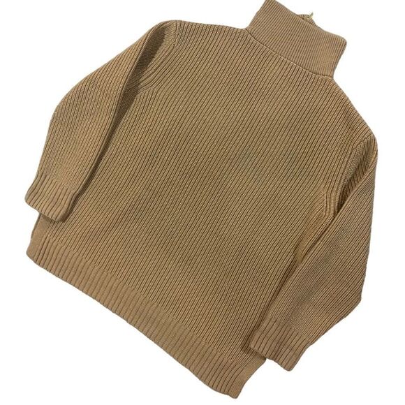 Tuckernuck Camel Quarter Zip Estella Sweater Pullover 100% Wool Sz XL - Picture 6 of 8